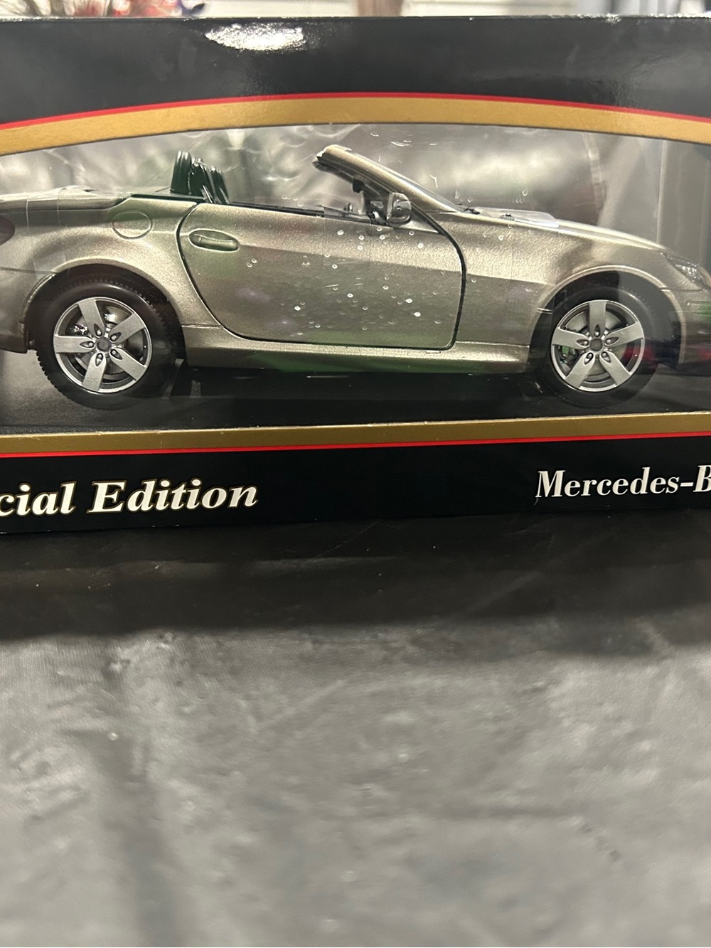 Special Edition Silver Convertible Mercedes Benz SLK Model Car